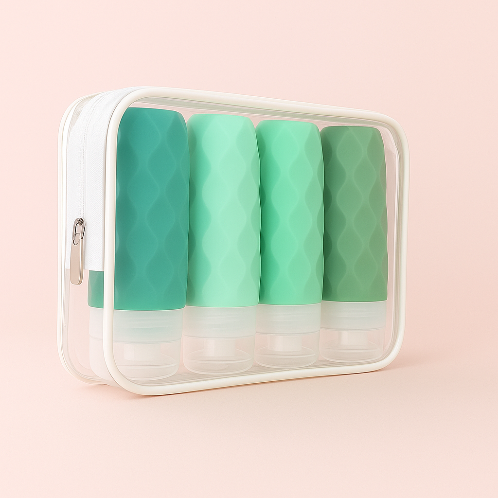4 Pack TSA-Approved Silicone Bottles