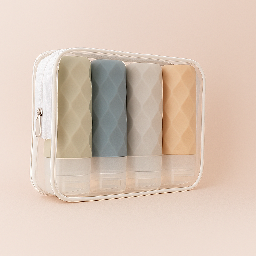 4 Pack TSA-Approved Silicone Bottles