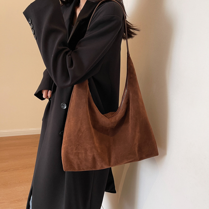 Suede Crescent Bag